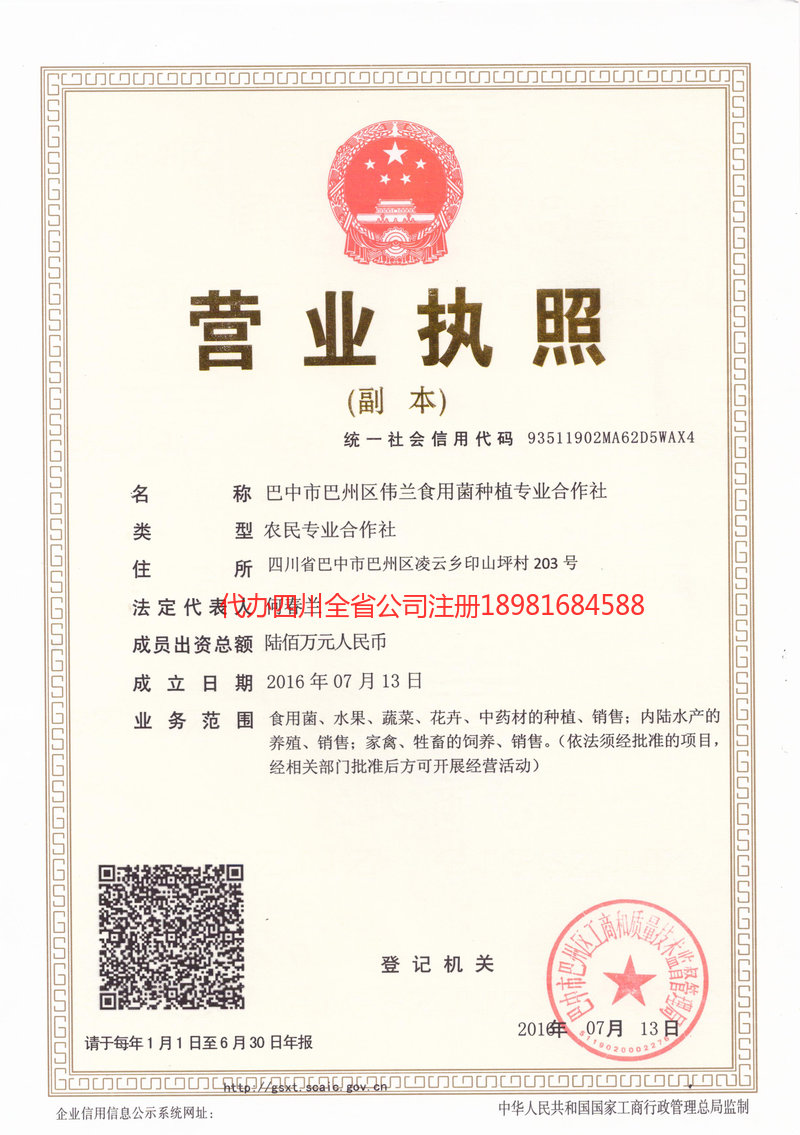 本溪本溪伟兰食用菌种植专业合作社